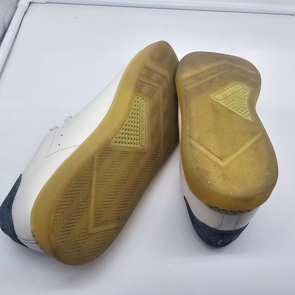 TORY BURCH Howell Court Ivory Leather Contrast Sole Sneakers sz 10 - Picture 11 of 14